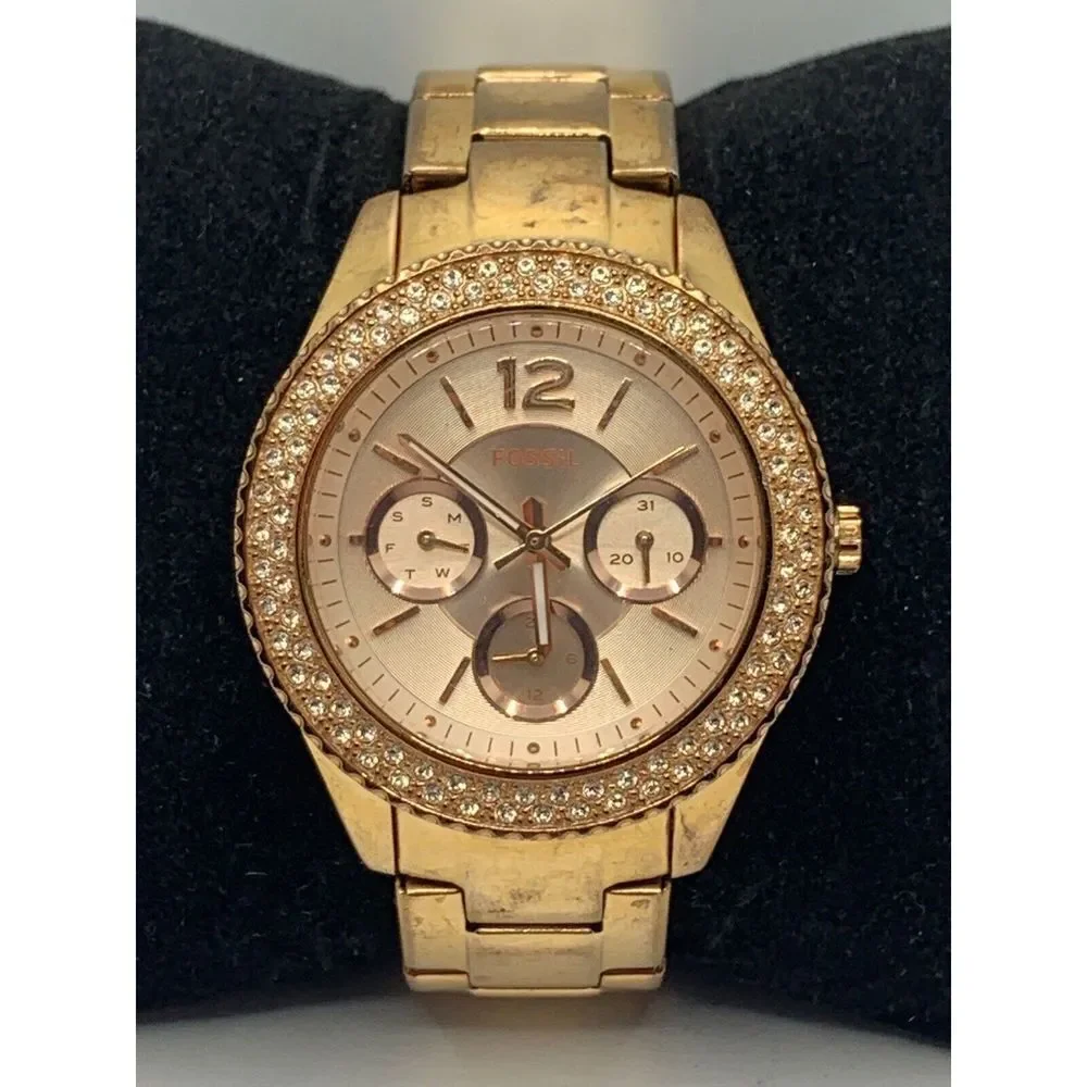 Fossil ES3590 Women's Stainless Steel Analog Rose Gold Dial Quartz Watch RU29